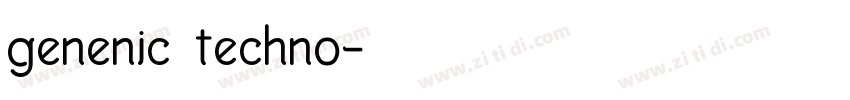 genenic techno字体转换